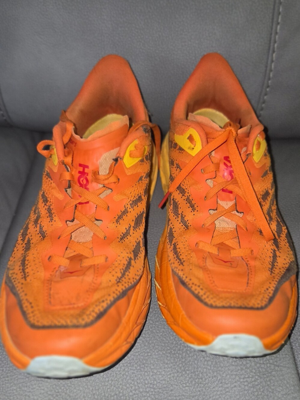 Mens Orange Athletic Sneakers - Running Shoes
